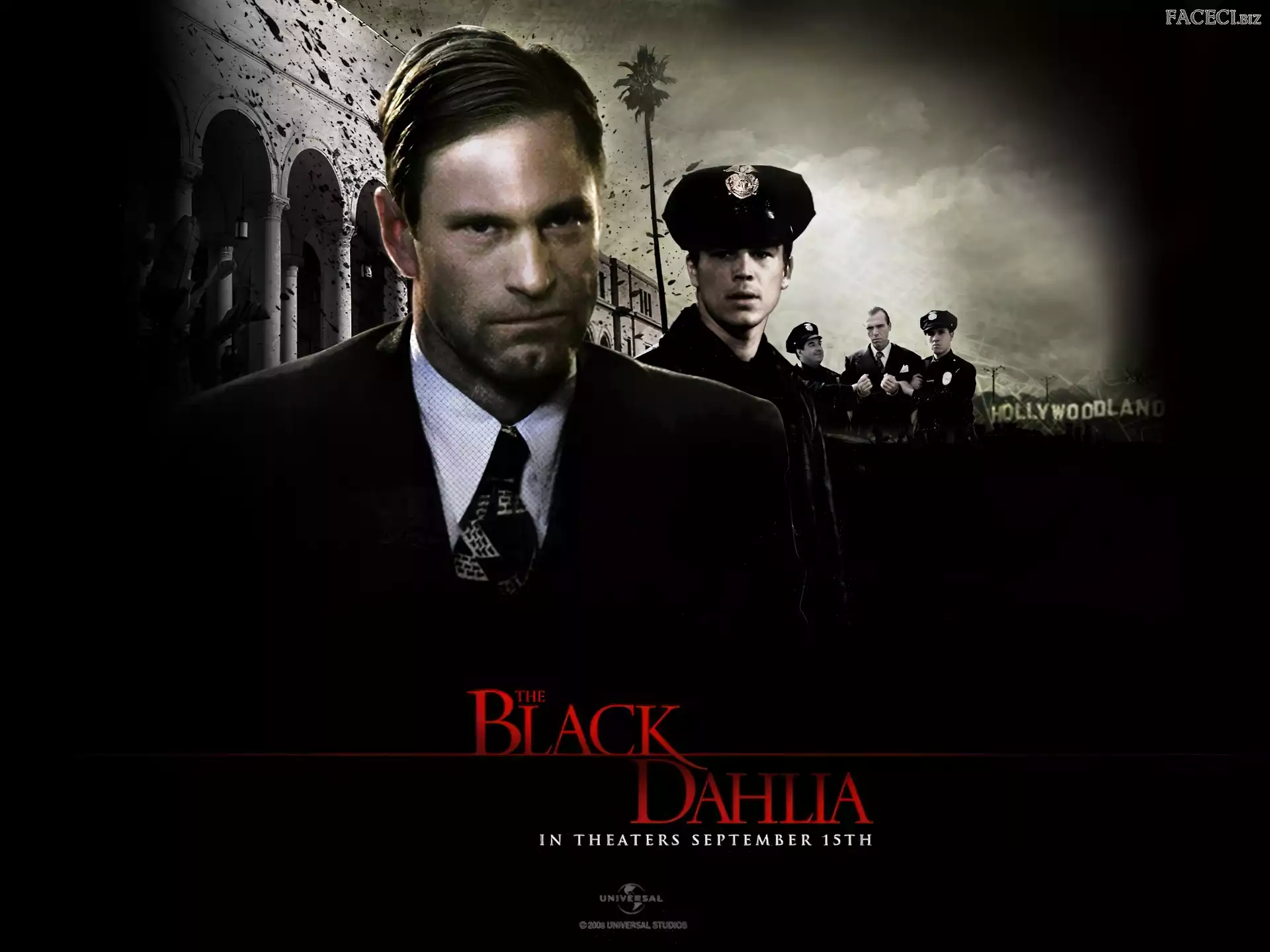 Black Dahlia, Aaron Eckhart, policjanci, Josh Hartnett