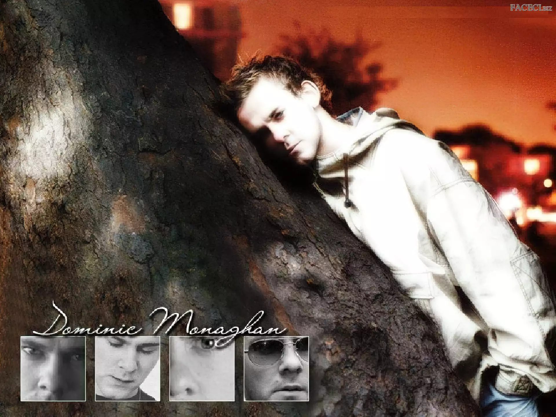 twarz, Dominic Monaghan, okulary